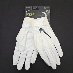Nike Superbad 4.5 Adult Football Gloves Size Large White PGF873-102 New